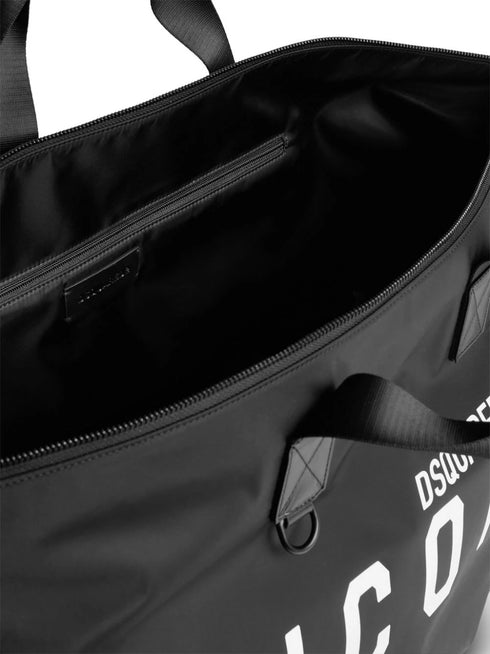 logo-print tote bag
